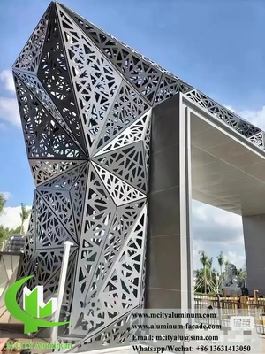 Metalen wandbekleding 3D-vorm Aluminiumplaat CNC-snijden Op maat gemaakte wandpaneel