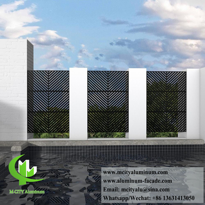 Laser gesneden metalen scherm Aluminium plaat met patroon Voor privacy scherm decoratie