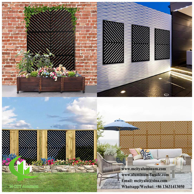 Laser gesneden metalen scherm Aluminium plaat met patroon Voor privacy scherm decoratie
