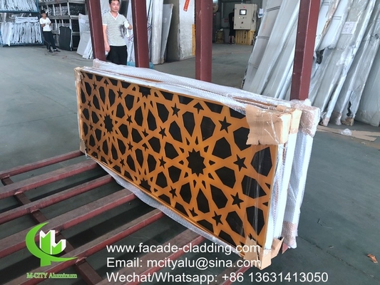 muslimstijl Poederbedekte metalen aluminium holle paneelbekleding voor buitenbekleding van gevels