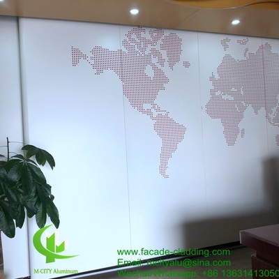 witte verf Metalen aluminium geperforeerd paneel bekleding voor gevel buiten bekleding