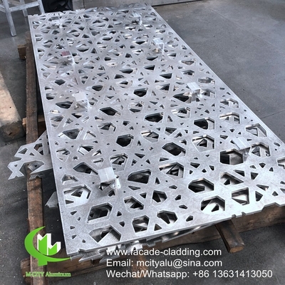Bruine kleur Gevelbekleding met metalen aluminiumpatroon voor gevelbekleding aan de buitenzijde