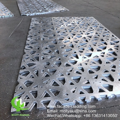 witte verf Metalen aluminium geperforeerd paneel bekleding voor gevel buiten bekleding