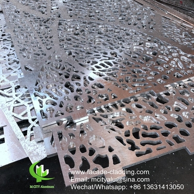 China Metalen aluminium lasergesneden panelen met een poedercoating voor de buitenbekleding van gevels