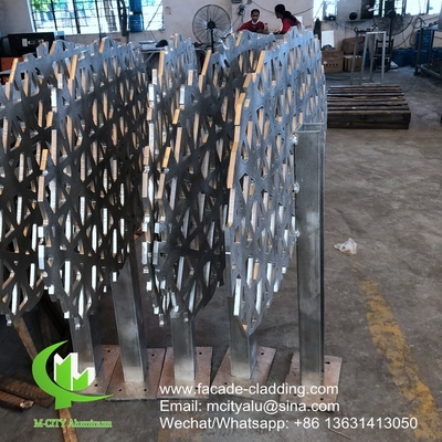 10 mm Poedercoated Metalen aluminium holle paneel bekleding voor gevel buiten bekleding