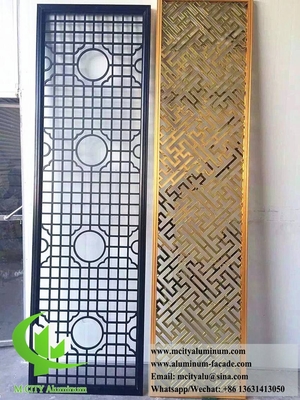 Metalen afscherming Auminum decoratief metalen scherm met laser gesneden patroon