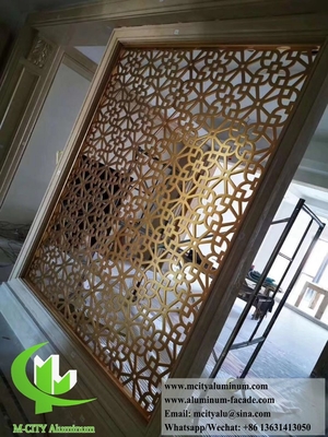 Architectonisch metalen scherm met laser gesneden patroon aluminium plaat 10 mm