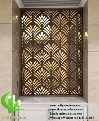 Metalen afscherming Auminum decoratief metalen scherm met laser gesneden patroon