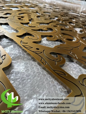 Laser gesneden metalen scherm elektroplatering roest afwerking met patroon decoratie
