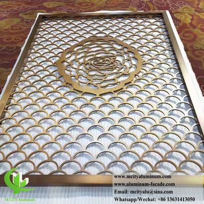 Laser gesneden aluminium scherm metalen scheidingswand voor interieur decoratie anti roest