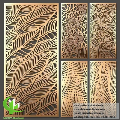Laser gesneden aluminium scherm metalen scheidingswand voor interieur decoratie anti roest