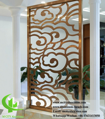 Architectonisch metalen scherm met laser gesneden patroon aluminium plaat 10 mm