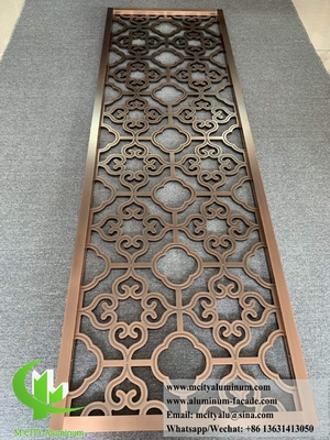 Architectonisch met laser gesneden metalen scherm Aluminiumplaat met graverend patroon