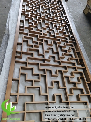 Architectonisch met laser gesneden metalen scherm Aluminiumplaat met graverend patroon