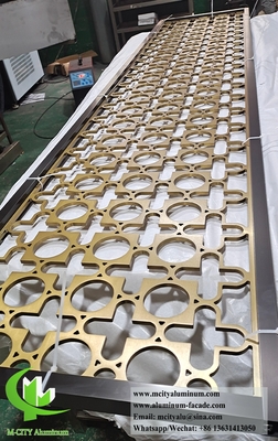 Architectonisch met laser gesneden metalen scherm Aluminiumplaat met graverend patroon