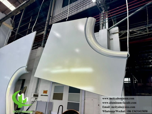 Hyperbolische aluminiumpanelen met dubbel gebogen metalen gevelbekleding