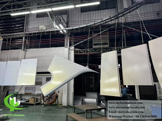 Hyperbolische vaste aluminium bekleding met dubbele gebogen metalen gevels