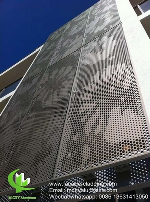 goudkleur Metalen aluminium geperforeerde gevelbekleding voor gevelbuitenbekleding