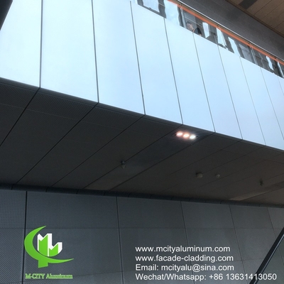 Metalen aluminium gordijnwand, aluminium massief paneel gevelbekleding voor gevelbekleding