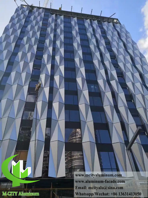 Solid aluminium bekleding metalen gevels Panelen Buitenwandpaneel