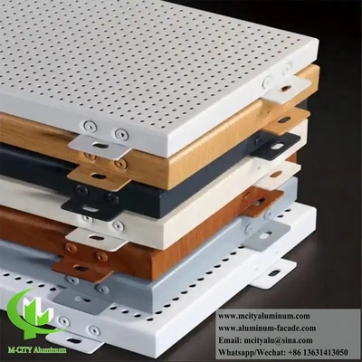 Op maat gemaakte afmetingen specificaties vormen en kleuren voor geperforeerde aluminium gevelpanelen voor architectonische bekleding