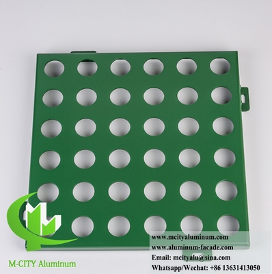 Op maat gemaakte afmetingen specificaties vormen en kleuren voor geperforeerde aluminium gevelpanelen voor architectonische bekleding