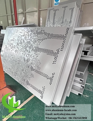 Aanpasbare aluminium gevelbekleding voor elk gebouw 3D-ontwerp perforatie CNC-gravure Meer