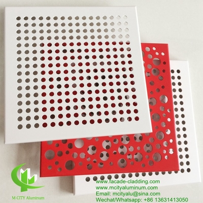 aluminiumpaneel fluorocarbonachtig geperforeerd aluminiumpaneel gordijnwand aluminiumpaneel voor gevelbekleding