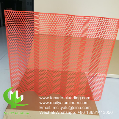 Fluorkoolstof geperforeerd aluminiumpaneel voor gordijnwand, aluminiumpaneel voor gevelbekleding