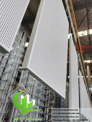 Architectonisch metalen scherm met PVDF-coating met perforatiepatroon