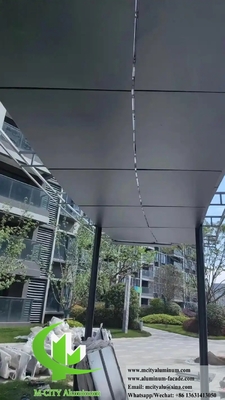 Metalen scherm voor de buitenzijde Muurpanelen Gevelbekleding Decoratie Aluminium Duurzaam