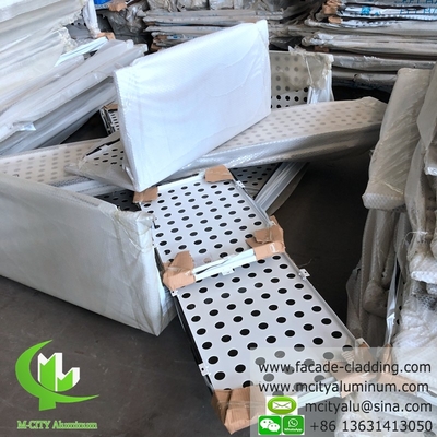 buitenpaneel van aluminium voor wandbekleding, met een poedercoating van wit