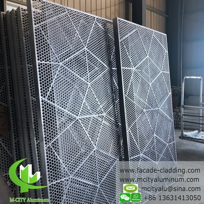 CNC-punchpaneel van aluminium met fluorocarbonen, geperforeerd aluminiumpaneel, gordijnwand, aluminiumpaneel voor gevelbekleding