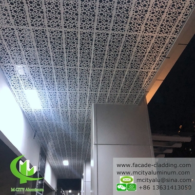 metalen Aluminium plafond tegel strip plafond voor binnen- en buitenpoeder gecoat wit vuurbestendig
