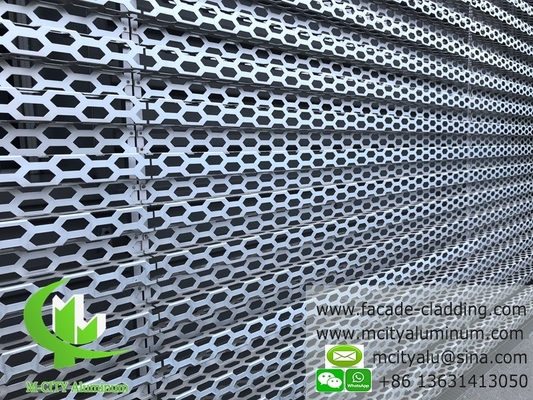 Metalen geperforeerde aluminium gevelbekleding metalen gordijnwand