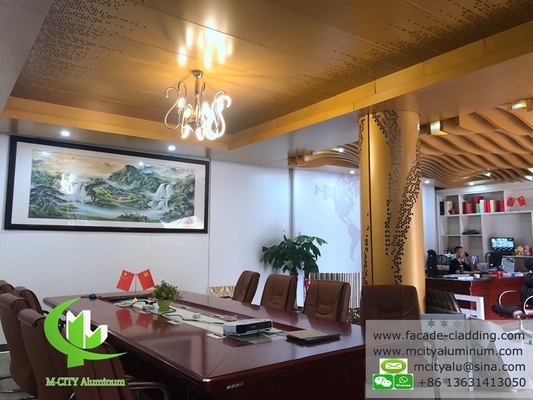 Buitenste aluminium plafond voor wandbekleding PVDF verf PPG coating