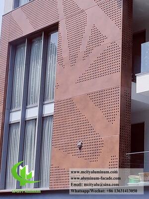Op maat geperforeerde gevelpanelen van aluminiumlegering 3003