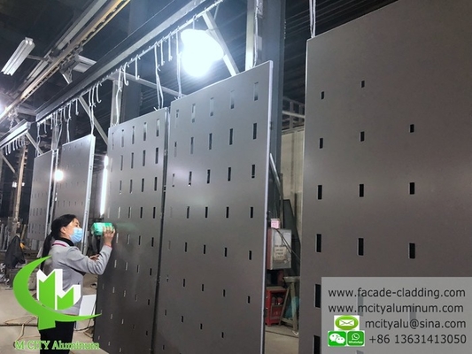 Geperforeerde aluminium gevel voor wandbekleding, poederbedekte buitenkant
