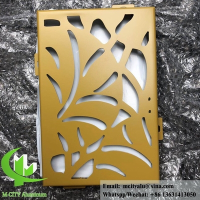 architectonisch aluminium gevel voor wandbekleding poederbedekt RAL kleur goud kleur