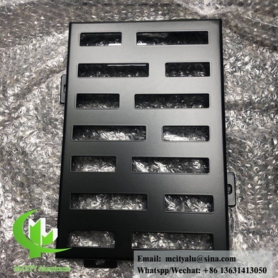 3D Solid aluminium paneel voor gevel poeder gecoate rode kleur gordijnwand