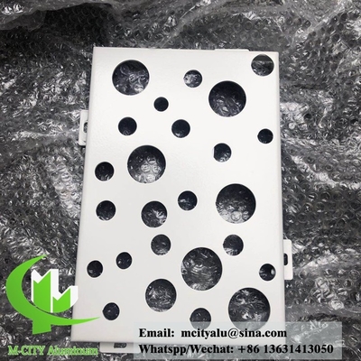 3D Solid aluminium paneel voor gevel poeder gecoate rode kleur gordijnwand
