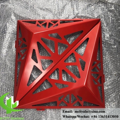 architectonisch aluminium gevel voor wandbekleding poederbedekt RAL kleur goud kleur