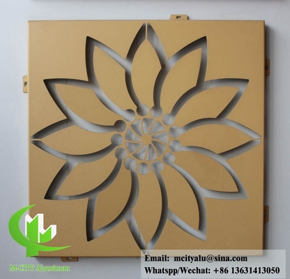 Architectonisch aluminium gevel met laser gesneden plaat metalen scherm