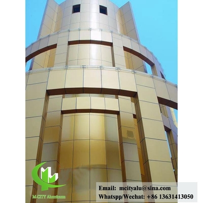 Aluminiumwandbekleding Metalen aluminium gevelbekleding PVDDF