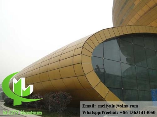Buitenste aluminium bekleding van massief aluminium paneel met poedercoating