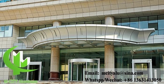 Architectonische vaste aluminium bekleding voor muur voor gevel van gebouwen
