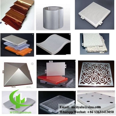 Laser gesneden plaat van aluminium bekleding gevel akzo nobel poeder