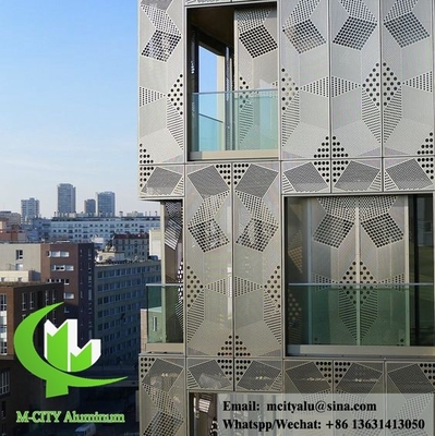 Architectonisch aluminium gevelsysteem van massief aluminium paneel op maat