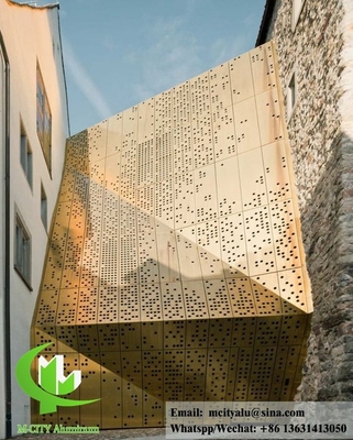 Aluminium geperforeerde plaat voor gevelbekleding van gebouwen waterdicht
