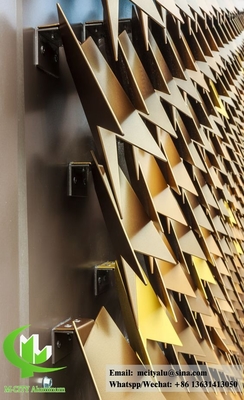 Metalen aluminium panelen met een gouden kleuren bekleding